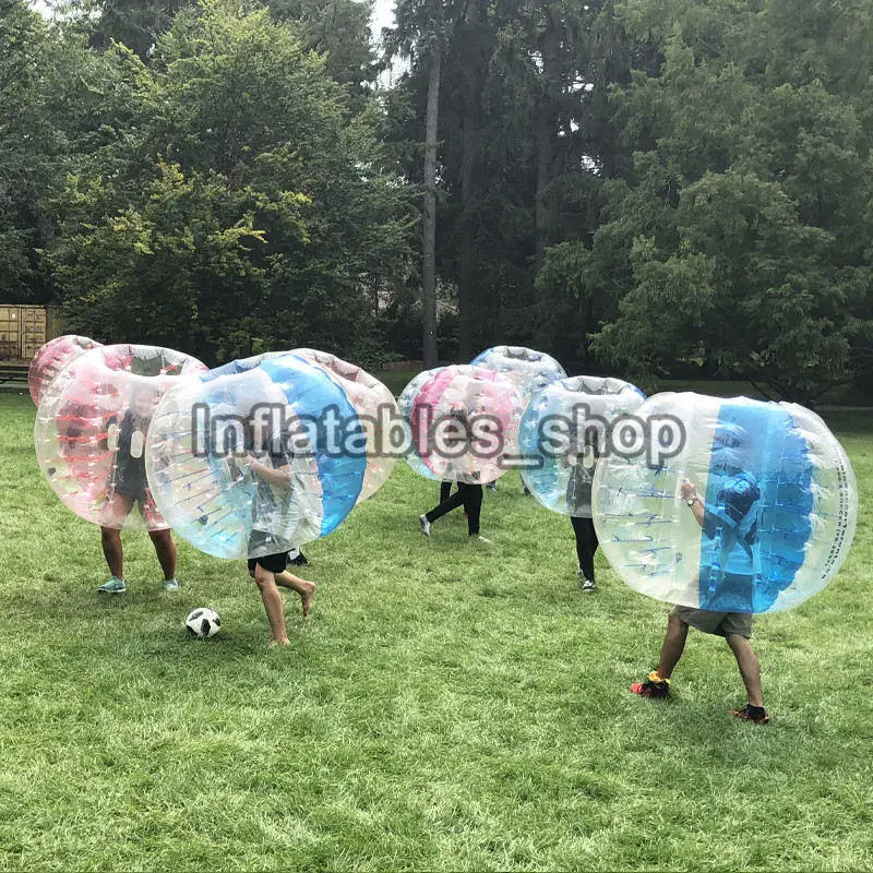 Free Shipping 1.2m TPU Inflatable Zorb Ball Loopy Ball Air Bumper Football Inflatable Bubble Soccer Body Football Bubble