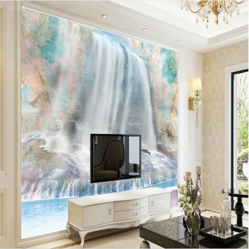 wellyu Customized large - scale murals high - definition marble watermarks exquisite background wall non - woven wallpaper