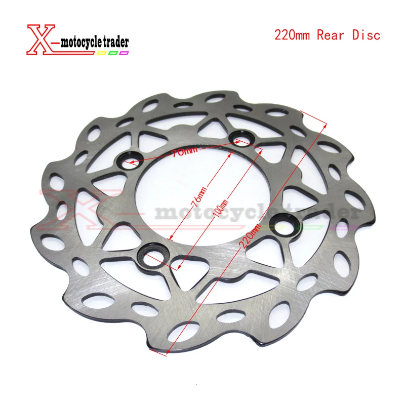Disco de freno delantero para motor de bicicleta de cross, accesorio de acero de 220 mm para piezas de Pit bike de 110CC/125cc, barato, Mini disco de freno de motocross