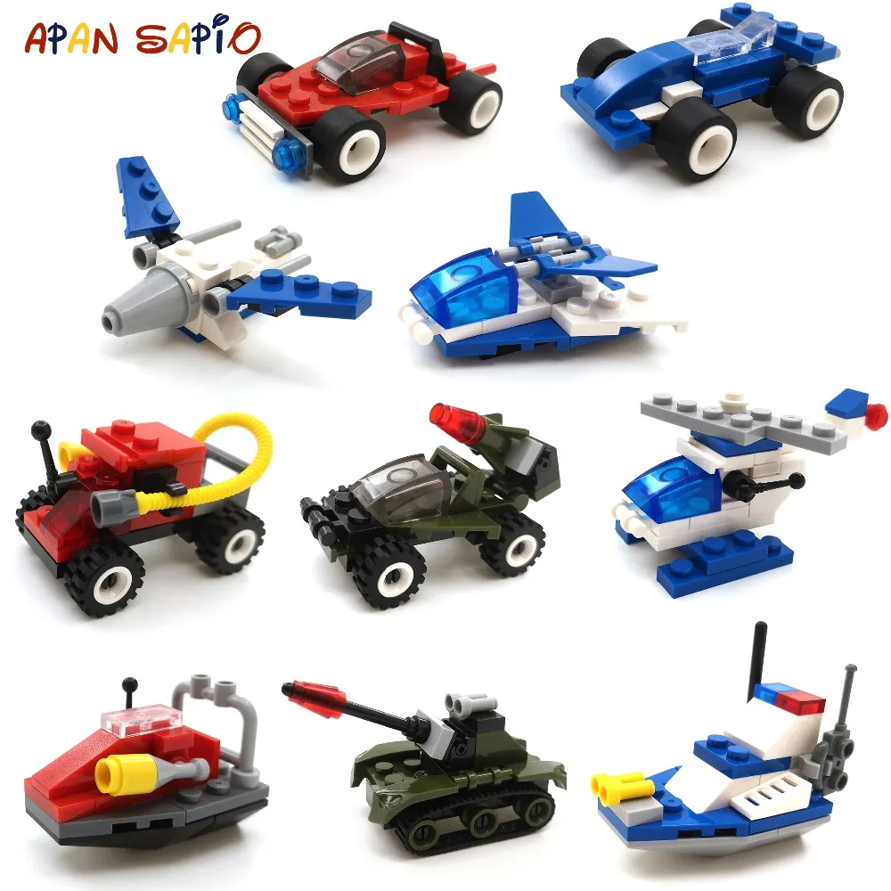 Mini Building Blocks Car Toys Military Blocks Brick Educational Blocks Toys for Children