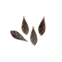 Retail  20Pcs Bronze Filigree Leaf Wraps Connectors Metal Crafts Decoration DIY Findings Connectors 36x13mm F1810