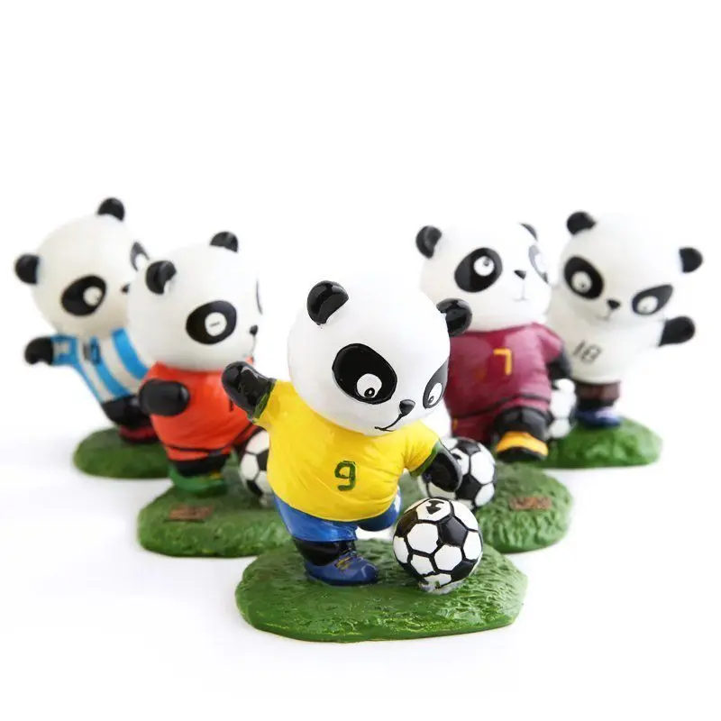 

8 Style High Quality Hand-painted Football Panda Ornaments Chinese Features Toys Tourism Souvenirs Gifts Home Decortion