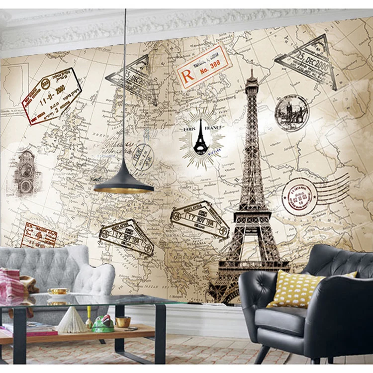 

beibehang European retro world map personalized custom wallpaper murals wallpaper the living room TV backdrop 3d stereo