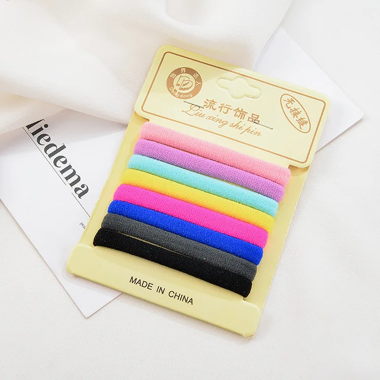 Fashion 7cm 8pcs/pack Elastic Hair Rubber Bands Baby Girls Kids Children Hair Accessories Rope Headwea