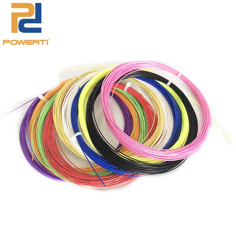 POWERTI 50pcs/lot -Wholesale 65 BX95 22- 26 lbs String Badminton Racket String 0.7mm Racquet Training String 10m Sport Outdoor