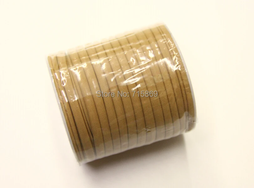 Free Ship 5mm 20meter / Row Khaki   Elastic lycra cord Stitched round lycra cord Lycra strip For Jewelry Marking