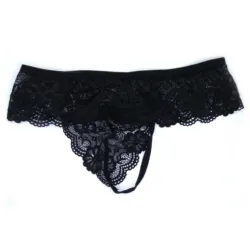 New Gay Mens Lingerie Underwear Lace G-string Lingerie Sexy Gay Mens Underwear Thongs Lacework Underwear Pouch Briefs Underpants