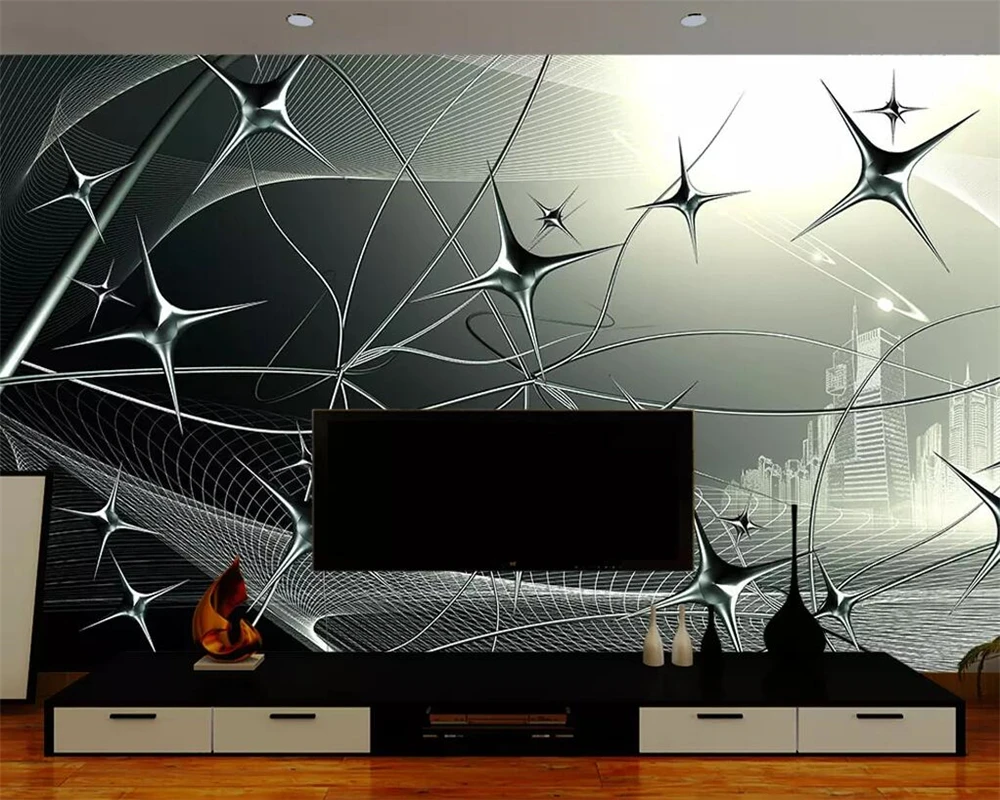 

Beibehang Custom wallpaper 3d colorful star technology beautiful TV background home decoration living room bedroom 3d wallpaper