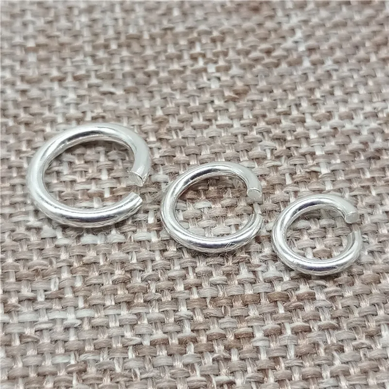 Sterling Silver Open Jump Rings 7mm 8mm 10mm Thickness 1.2mm 1.5mm