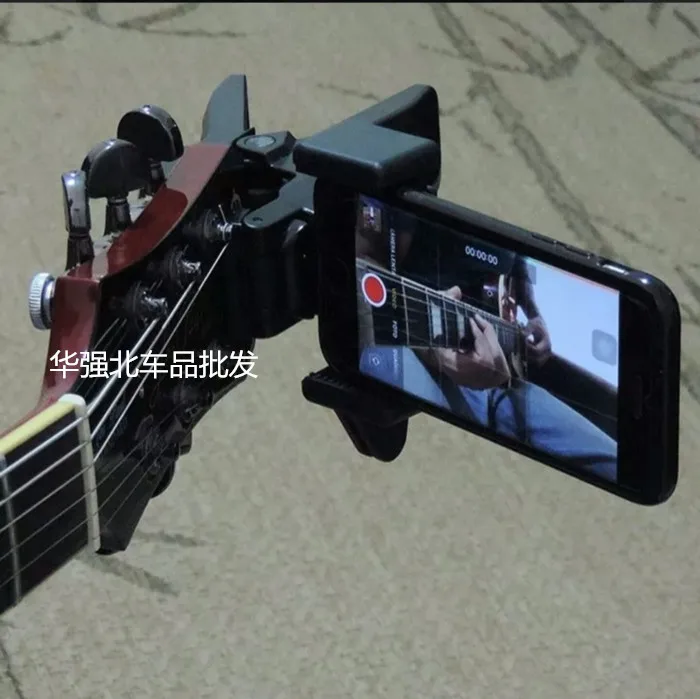 Guitar Head Clip Mobile Phone Holder Live Broadcast  Mobiile Phone Bracket Stand Tripod Clip Head and Mobile Phone Clip