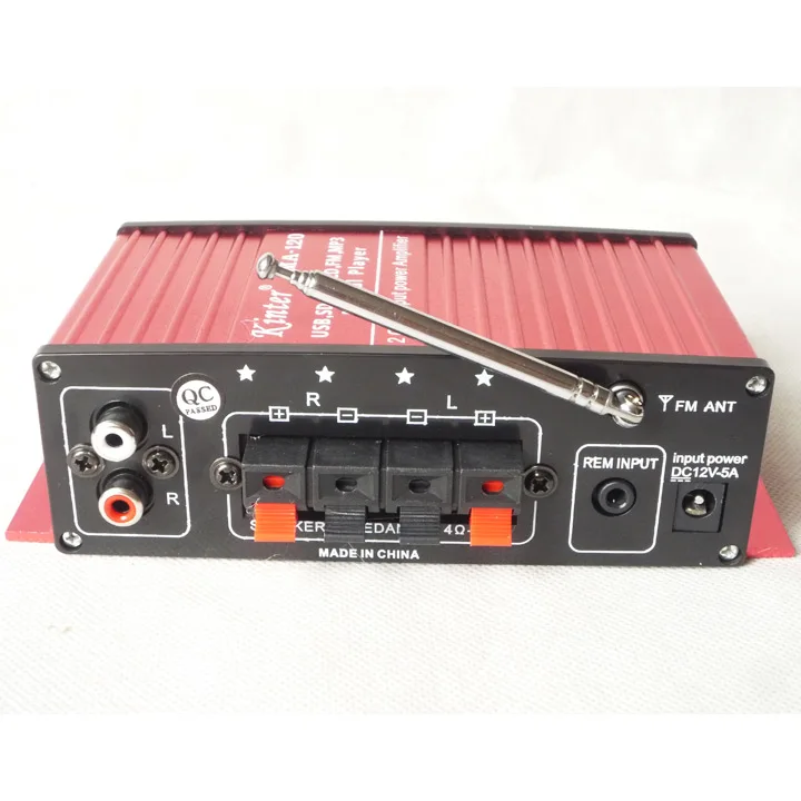 Mini amplificateur de puissance de voiture, ordinateur de mode MP3/USB/carte SD/FM stéréo, DC12V MA-120