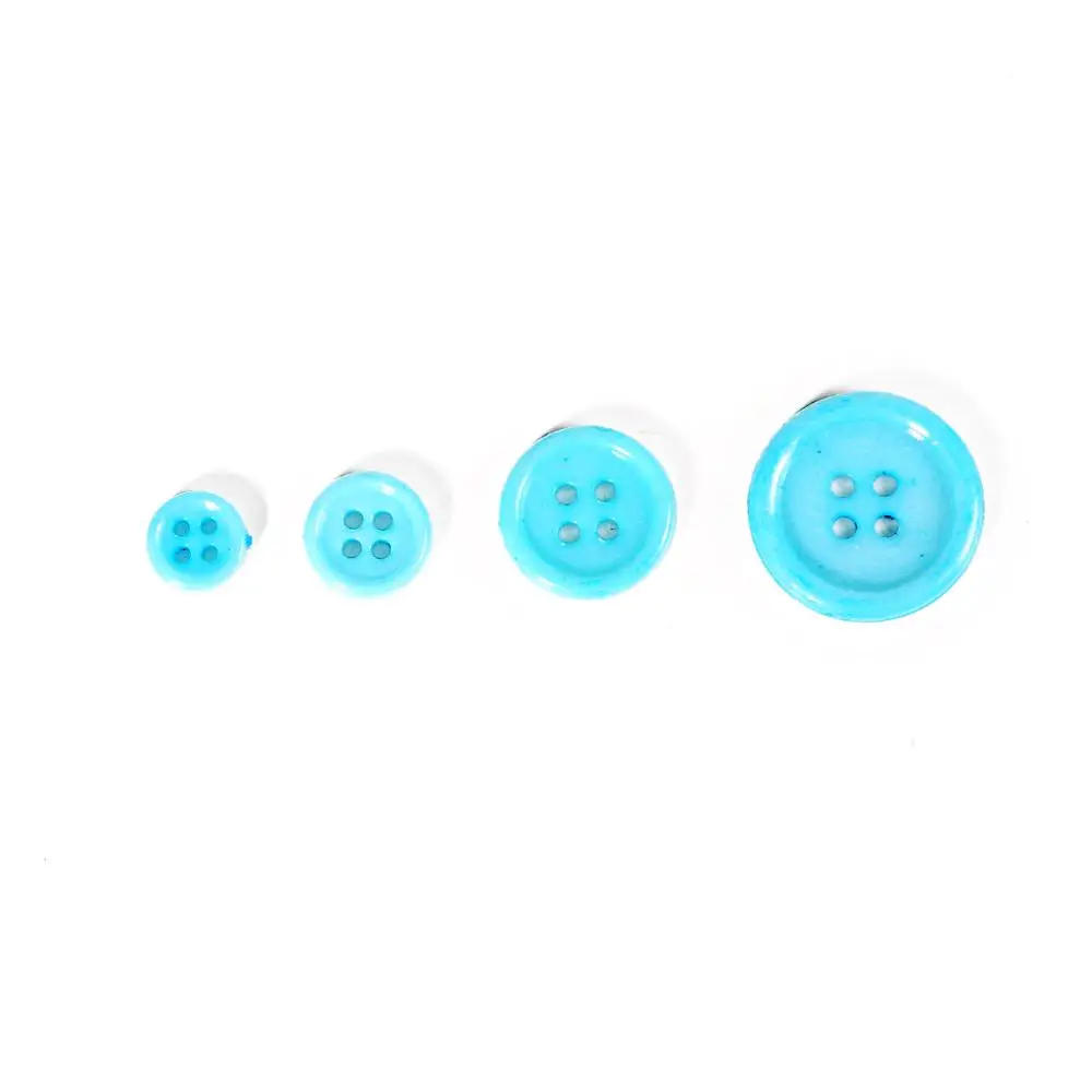 8/11/15/20mm Plastic Buttons 4 holes Resin Round Flatback Buttons for DIY Scrapbook Cloth Sewing Hand Making Craft Accessories