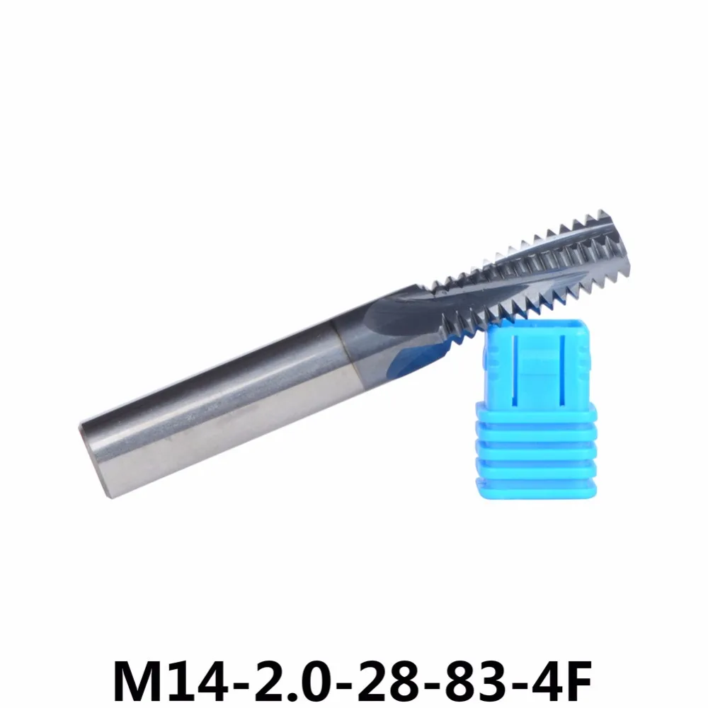 

Tungsten Carbide thread end mill M14*2.0, thread mills, thread milling cutters with TIALN coating 1pc M14 Metric 2.0 mm Pitch