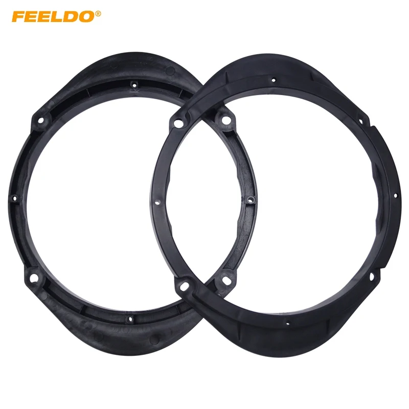 

FEELDO 1pair 6.5" Car Speaker Spacer for Mazda M3/M5/M6/M8 Besturn B50/B70/X80 Audio Horn Refit Rings Mat Mount Black Solid