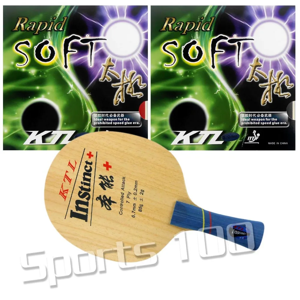 

Pro. Table Tennis Racket KTL Instinct+ Long Shakehand FL with 2Pieces Rapid-Soft