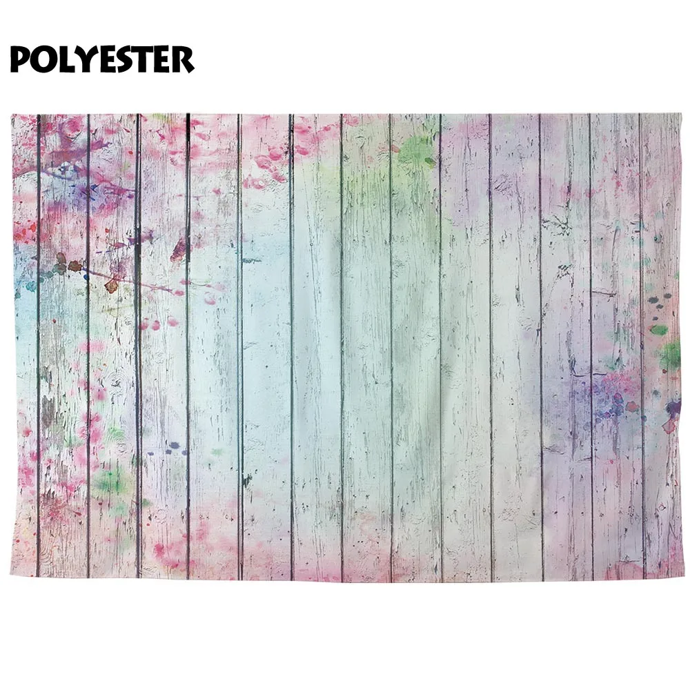 Allenjoy-fondo fotográfico de madera vieja para sesión fotográfica, telón de fondo de primavera, Pascua, acuarela, utilería para estudio fotográfico