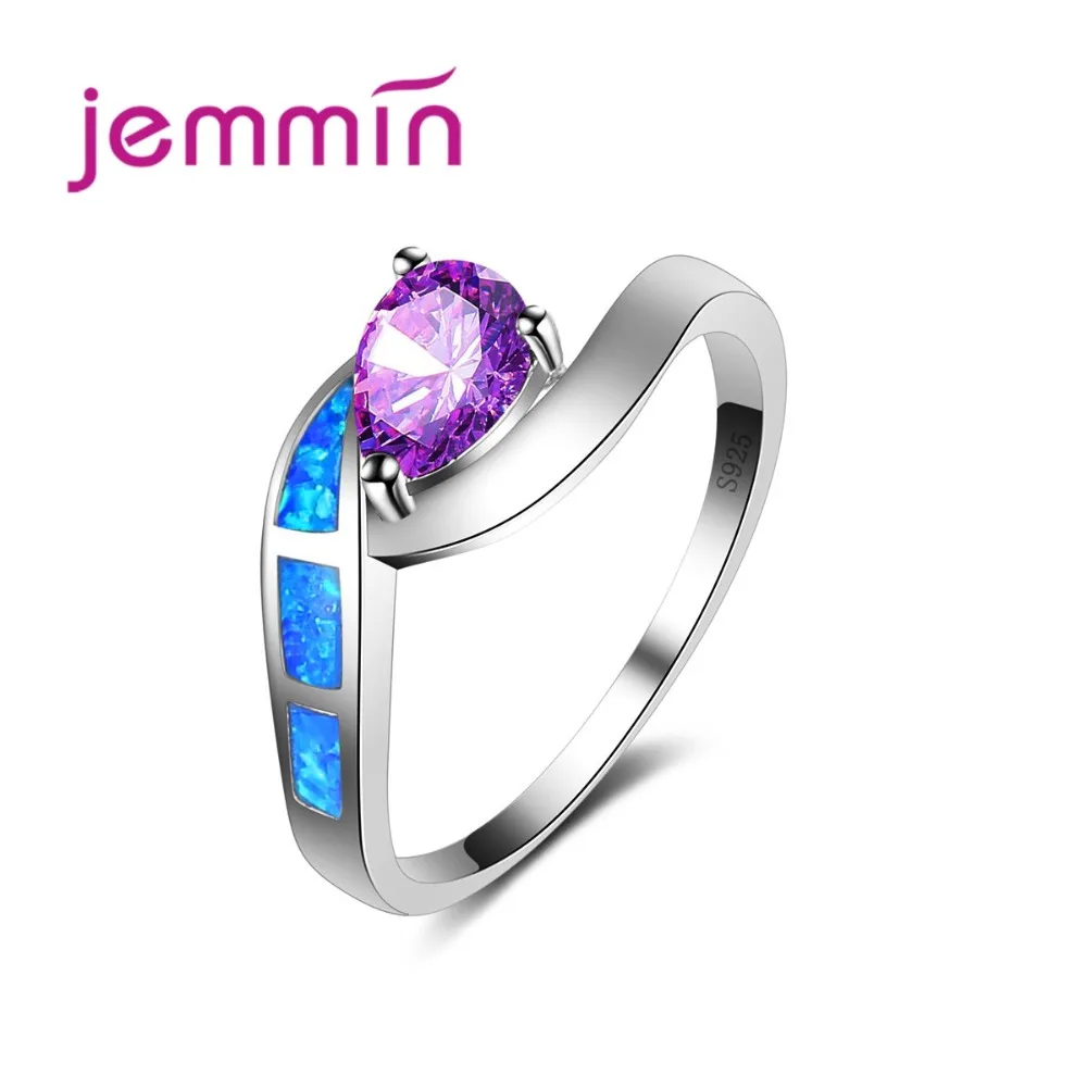 New Finding Crooked Loop Ring for Women Ladies Best Gift 925 Sterling Silver Jewellery Hot Opal Ring