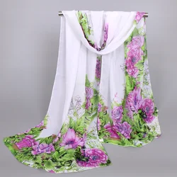 Summer Women Rose Flower Soft Crinkle Hijab Shawl Scarves Sunscreen Silk Plain Foulard Wrap Cover Head Neck Beach Chiffon Scarf