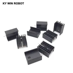 50pcs Aluminium TO-220 Heatsink TO 220 Heat Sink Transistor Radiator TO220 Cooler Cooling black 20*15*10MM