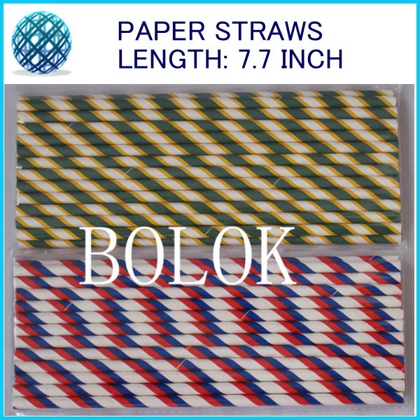 Promotions! 3000pcs Chevron Paper Straws 25pcS/opp bags,striped paper party straws wholesale free shipping