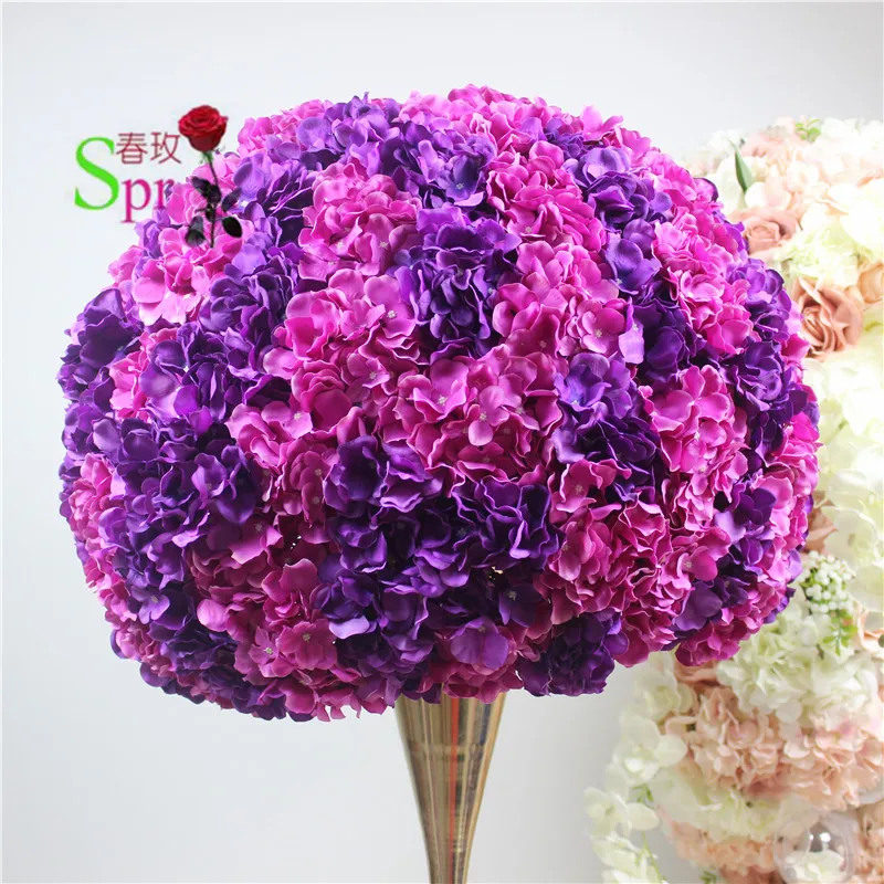 

SPR 30/35/40/50cm wedding table center flower ball nature color road lead artificial flore wedding & party backdrop decoration