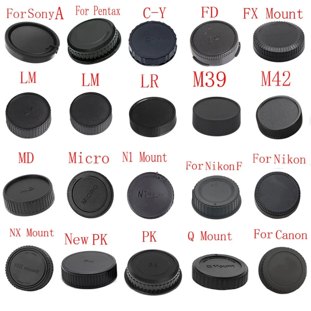 2pcs camera Rear Lens Cap for Canon nikon Sony for Pentax Olympus Micro M4/3 Panasonic Samsung Leica Fujifilm Camera Mount