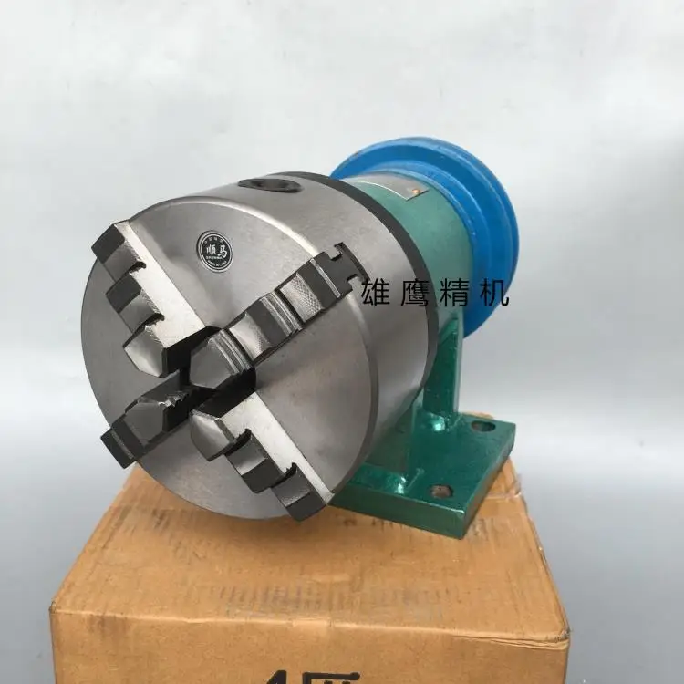 200 Lathe spindle assembly with flange connection plate transition plate 200 spindle three-jaw four-jaw chuck