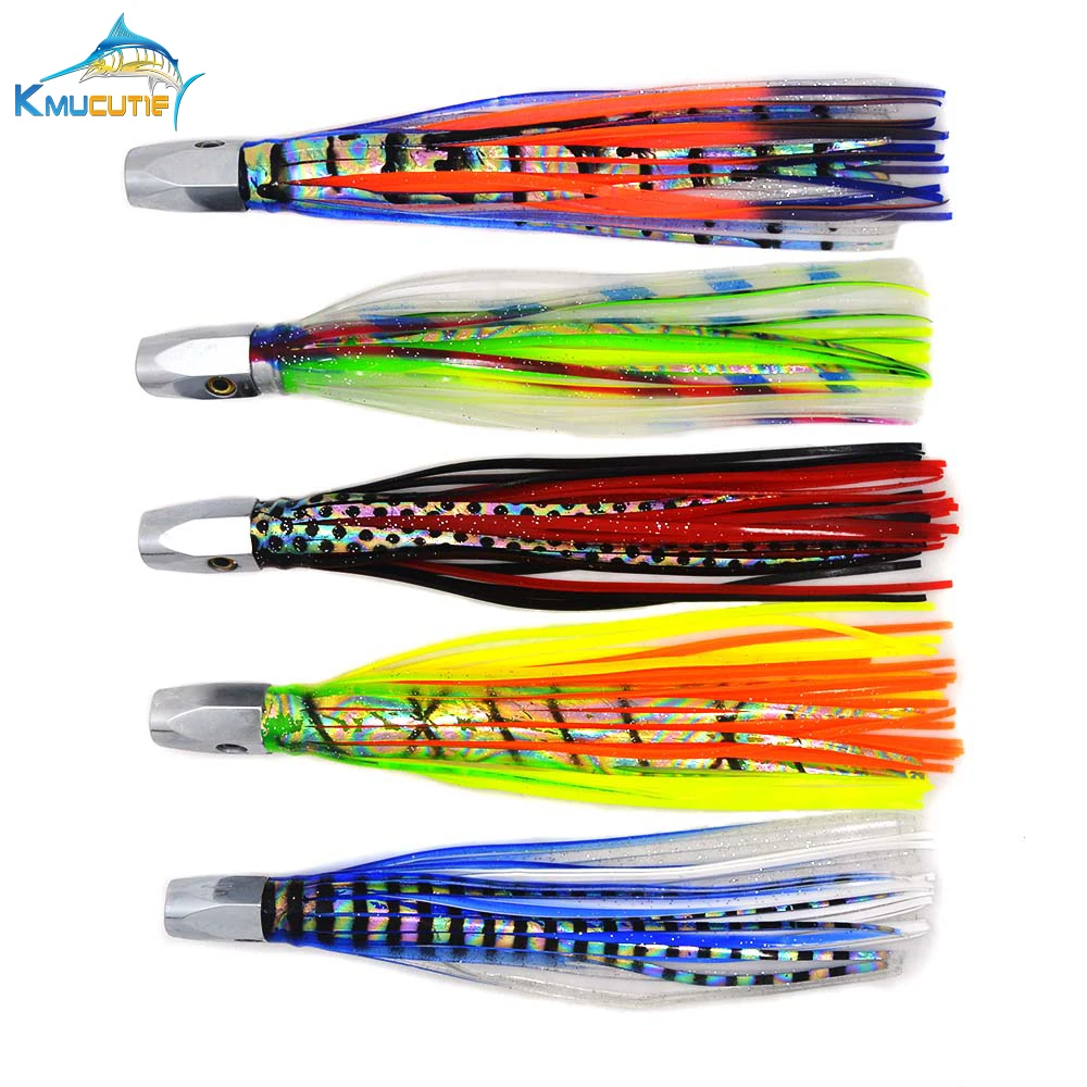 8 Inch 88g Big Game Tournament copper Head Skirt Trolling Marlin fishing Lures