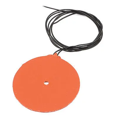 24V 30W 60mm Outer Dia Silicone Heating Plate Pad Flexible Rubber Heater