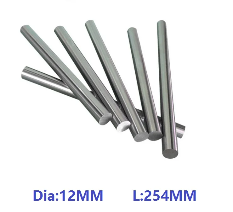 

30pcs/lot 12mm linear shaft -L 254mm 10" inch 12x254mm chromed plated hardened shaft steel rod bar for CNC router 3D printer