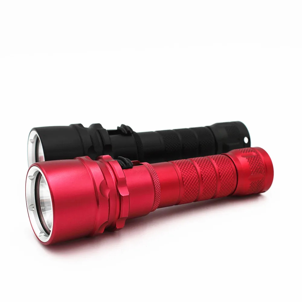 Diving Flashlight 1200 Lumen XM-L2 LED 100 meters Dive Underwater Waterproof Torch Light Lamp + 18650 Battery + Charger