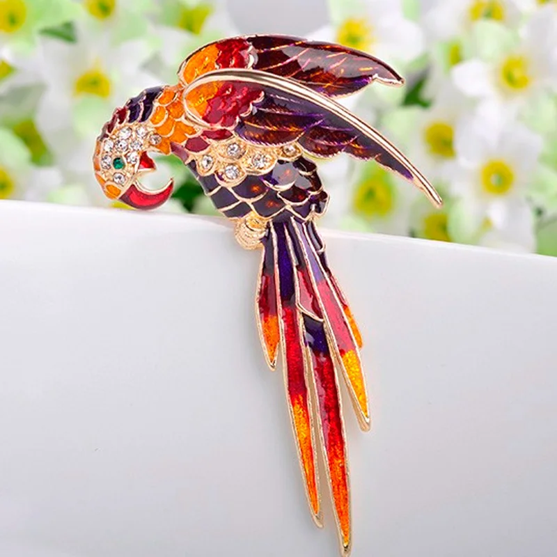 12pcs/lot Wholesale Cheap Price Enamel Brooches Men Jewelry Birds Brooch Pin Fashion Women Hijab Accessories Hats Bijoux