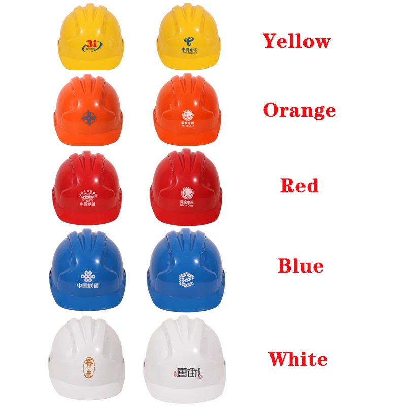 Safety Helmet Hard Hat Construction Engineer Working Protective ABS Cap Multicolor Options Can Print Logo