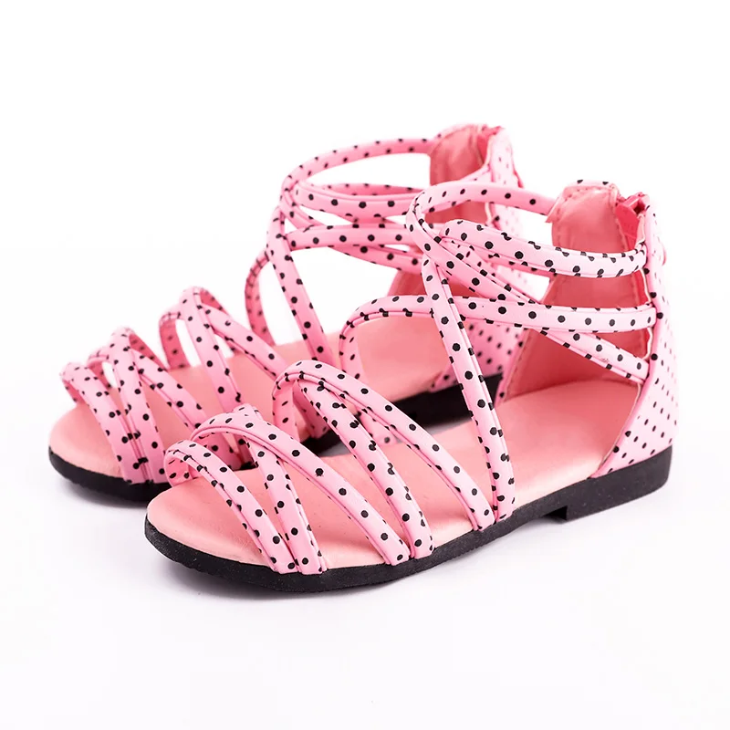 

Сандалии для девочек летние в римском стиле, пляжные босоножки принцессы для начинающих ходить детей, размеры 21-30