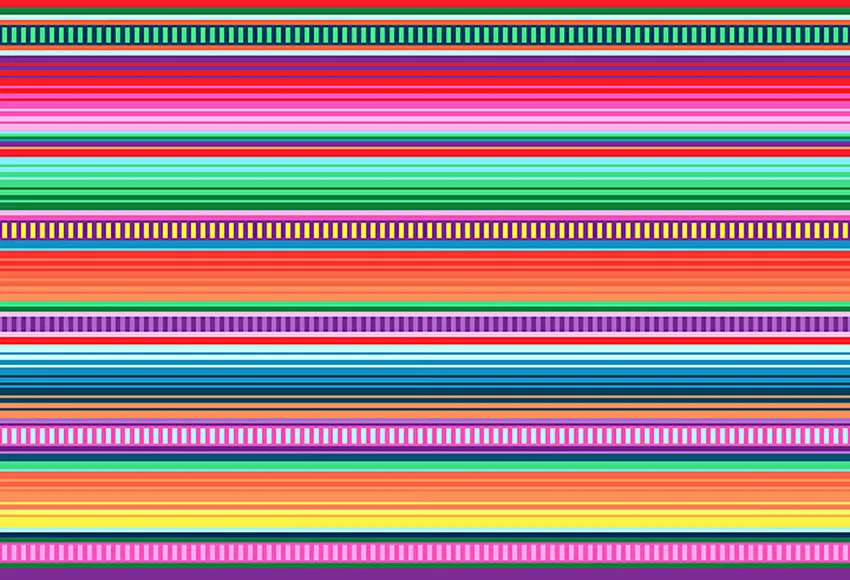 MEHOFOTO 타코 파티 사진 배경 멕시코 카니발 Cinco De Mayo Serape 다채로운 스트라이프 장식 배경 Photocall Prop