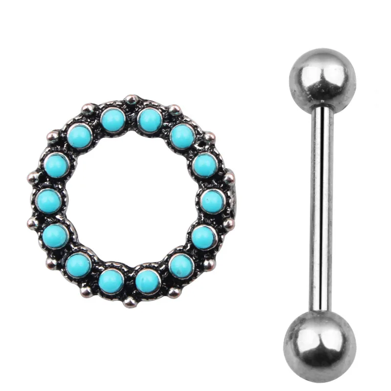 1Pc frauen Runde Förmigen Edelstahl Nipple Shield Ring Piercing Bar Schmuck Nippel Bar Frauen