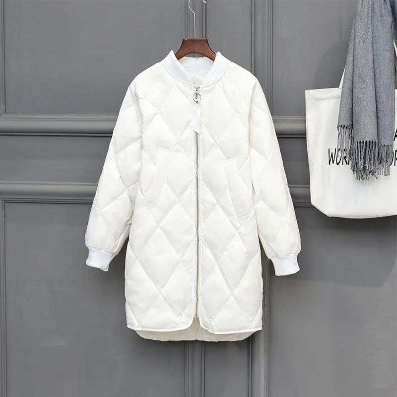 2023 nova mulher quente grosso pato branco para baixo jaqueta parka outono inverno para baixo casaco senhoras quente fino midi longo casacos outerwear a1104