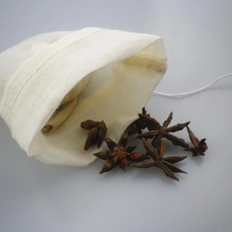 1000Pcs Teabags 10 x 15CM Empty Tea Bags With String Soup Bags Cotton Filter Bag for Herb Loose Tea No Bleach ZA6254