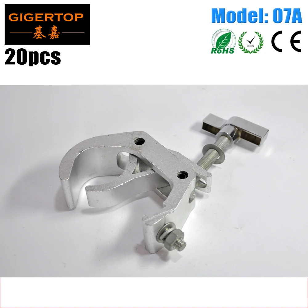 TIPTOP 07A 20PCS Load 200KG/440LB O Clamp Hook Mount For DJ Party Stage Lights Pipe 48-51mm Stage Lighting Accessories