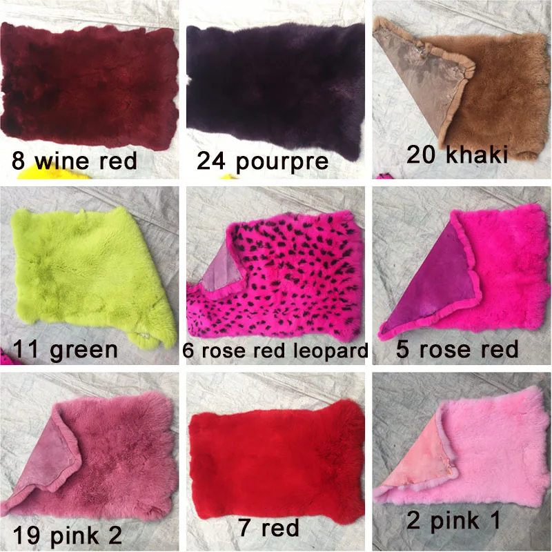 High Quality Classic Color Real Rex Rabbit Fur Pelt Real Genuine Rabbit Fur Diy Fluffy Leather Fur Wholesale Diy Home Decoration