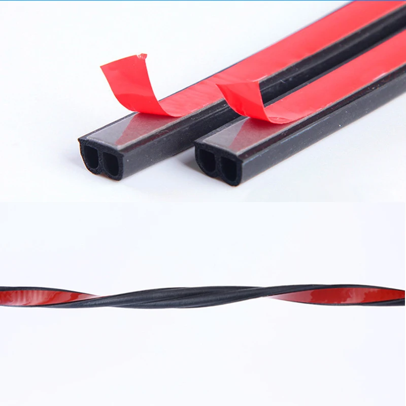 Car Sticker Car Door Seal Strips Shape B Weatherstrip Rubber Seals Sound Insulation Sealing Automobiles Interior Accessories