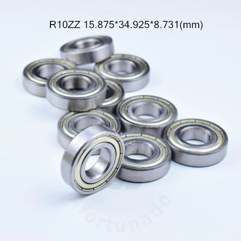 

R10ZZ 10pieces 15.875*34.925*8.731(mm) bearing free shippping ABEC-5 5/8"x 1 3/8" X 11/32" Metal Sealed Miniature bearings