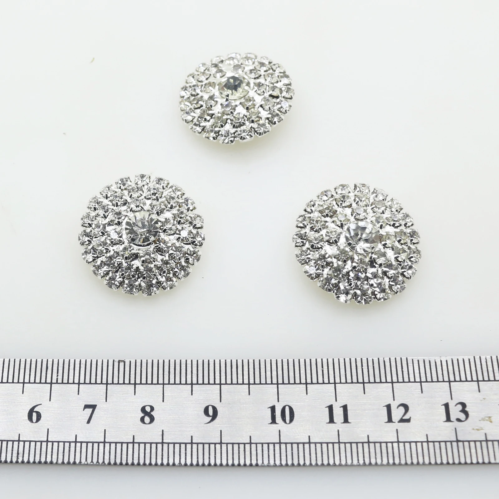 TYNUOMI 10pcs / lot23MM Rhinestone Button Clothing Sewing Decorative Button DIY Craft Decoration Materials Sale Price