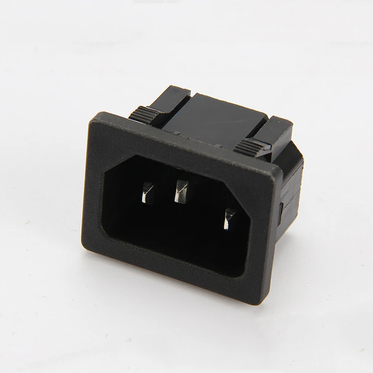 10 pcs/lot Good quality black CE Rohs 250v 10a abs material IEC C13 embedded fixed AC power socket