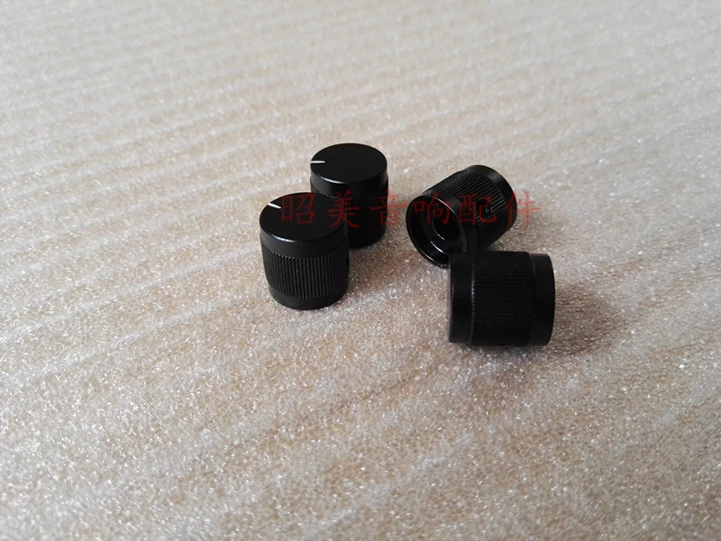 Srebrny/czarny średnica 15mm wysokość 15mm wzór paskiem w całości z aluminium solidne pokrętło wzmacniacza hifi pokrętło głośności pokrętło potencjometru