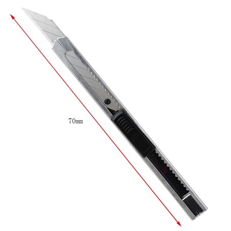 30 Degree Blade Tip Razor Blade Knife Sharp Portable Mini Auto-lock Utility Knife Stainless Steel DIY Art Cutter