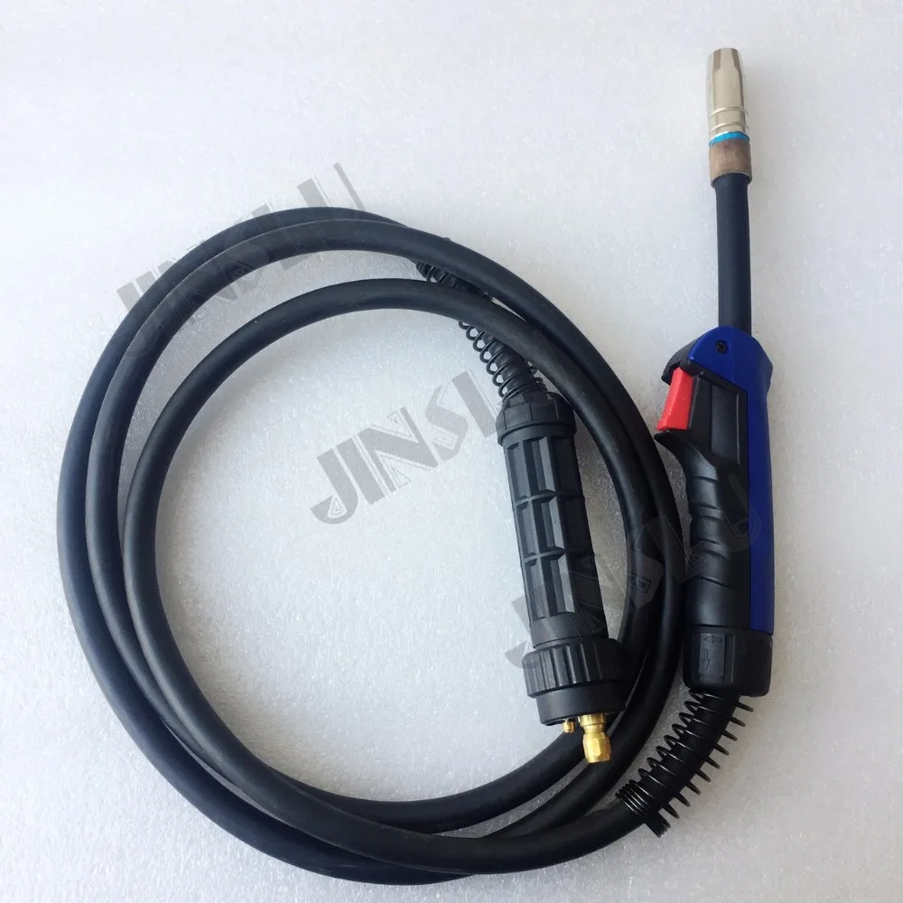 Flexible Swan Neck 25AK CO2  Type MIG / MAG Torch 3M Cable and Euro Connector Wire Size 0.8-1.2mm