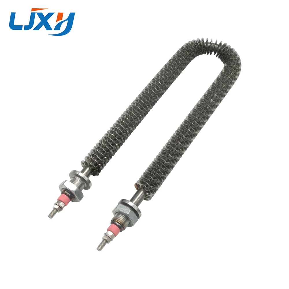 LJXH Finned Tubular Heater U Type M18x25mm Connection Screw Size, U Type Tube Dia.10/12mm, 220V 1000W/1200W/1500W/2000W 304SUS