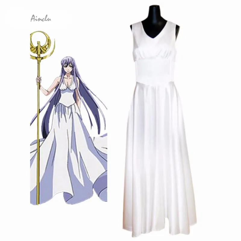 

Ainclu Customize New Saint Seiya The Lost Canvas - Myth of Hades Athena Anime Woman Dress Adult Kid Cosplay Costume