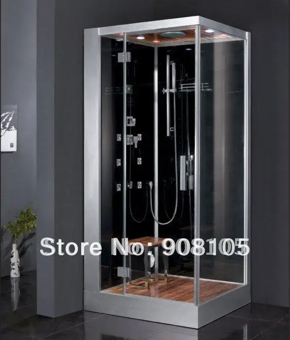 2016 Luxury tempered back panel sliding doors jetted walking in steam sauna bathroom shower house enclosure cabin design CE ETL